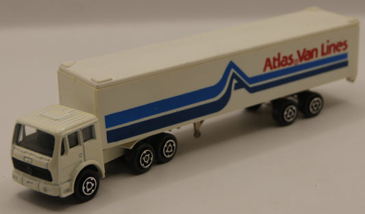 Majorette Vintage Mercedes Atlas Van Lines Sattelzug 1:100 Made in France