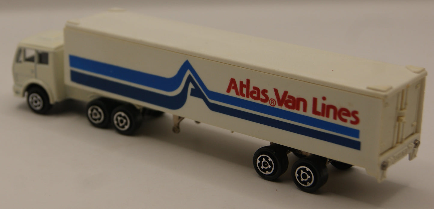 Majorette Vintage Mercedes Atlas Van Lines Sattelzug 1:100 Made in France