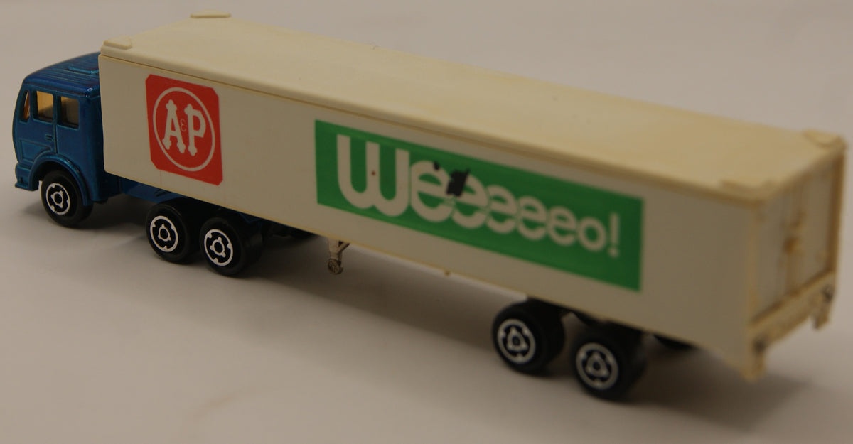 Majorette A&P WEEEEEO! Sattelzug LKW 1:100 Made in France Vintage Werbemodell