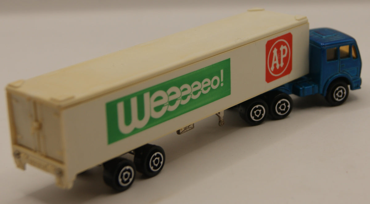 Majorette A&P WEEEEEO! Sattelzug LKW 1:100 Made in France Vintage Werbemodell
