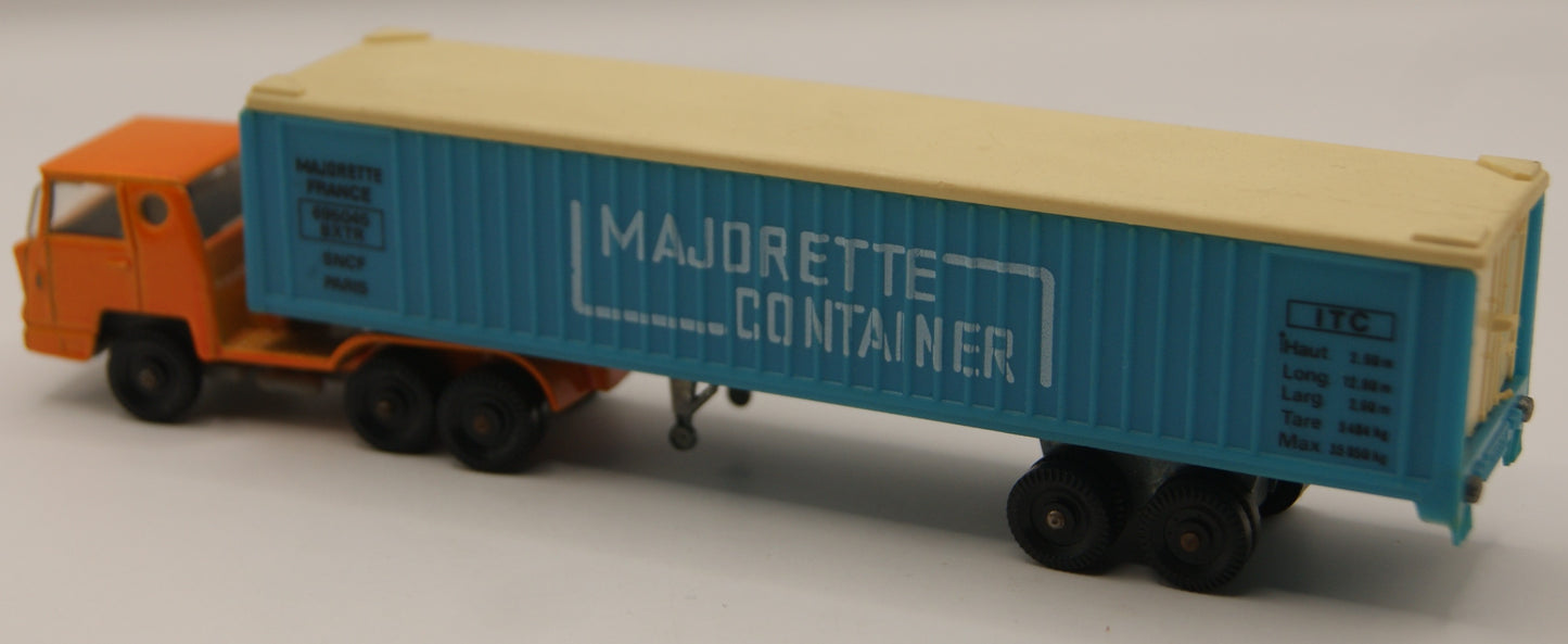 Majorette Container Sattelzug SNCF Paris 1:100 Made in France Vintage LKW