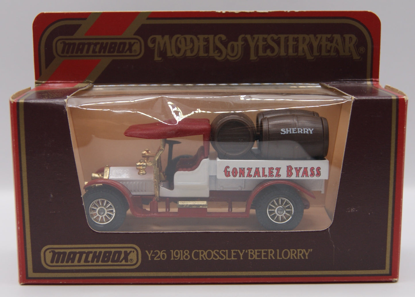 Matchbox Models of Yesteryear Y-26 1918 Crossley Beer Lorry Gonzalez Byass Sherry OVP 1:47
