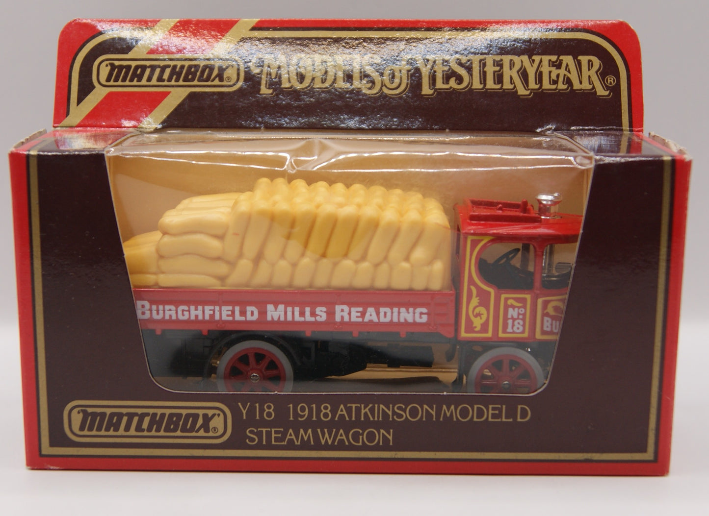 Matchbox Models of Yesteryear Y-18 1918 Atkinson Model D Steam Wagon Burghfield Mills OVP