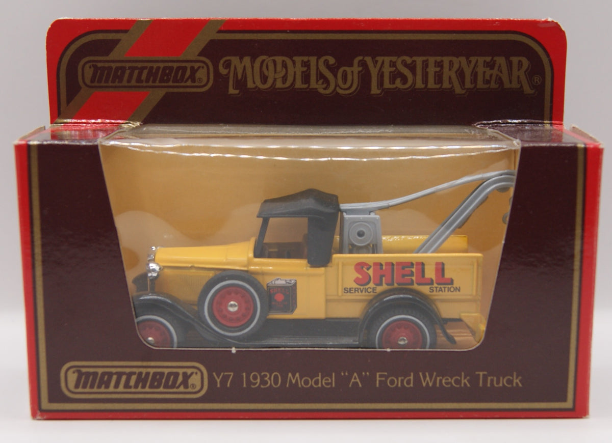 Matchbox Models of Yesteryear Y-7 1930 Ford Model A Wreck Truck SHELL Abschleppwagen OVP