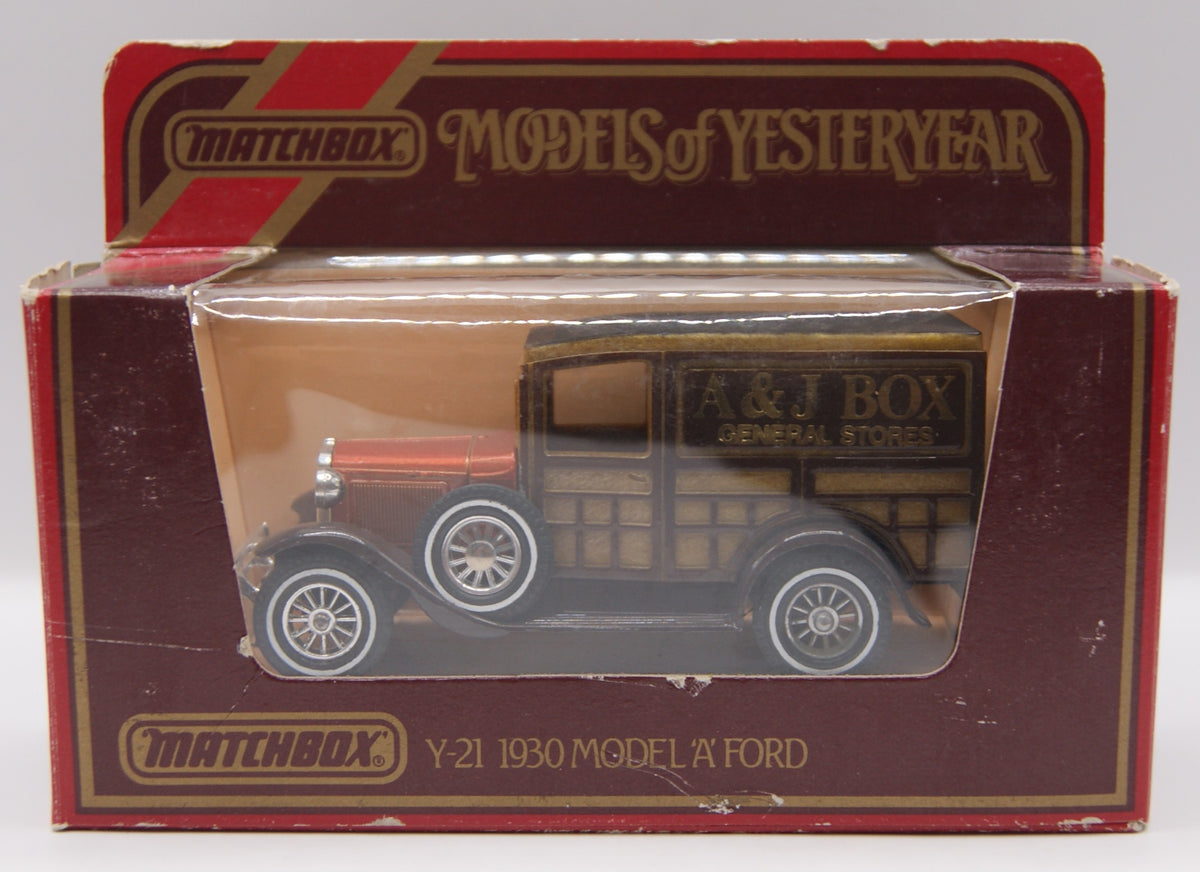 Matchbox Models of Yesteryear Y-21 1930 Ford Model A A&J Box General Stores OVP