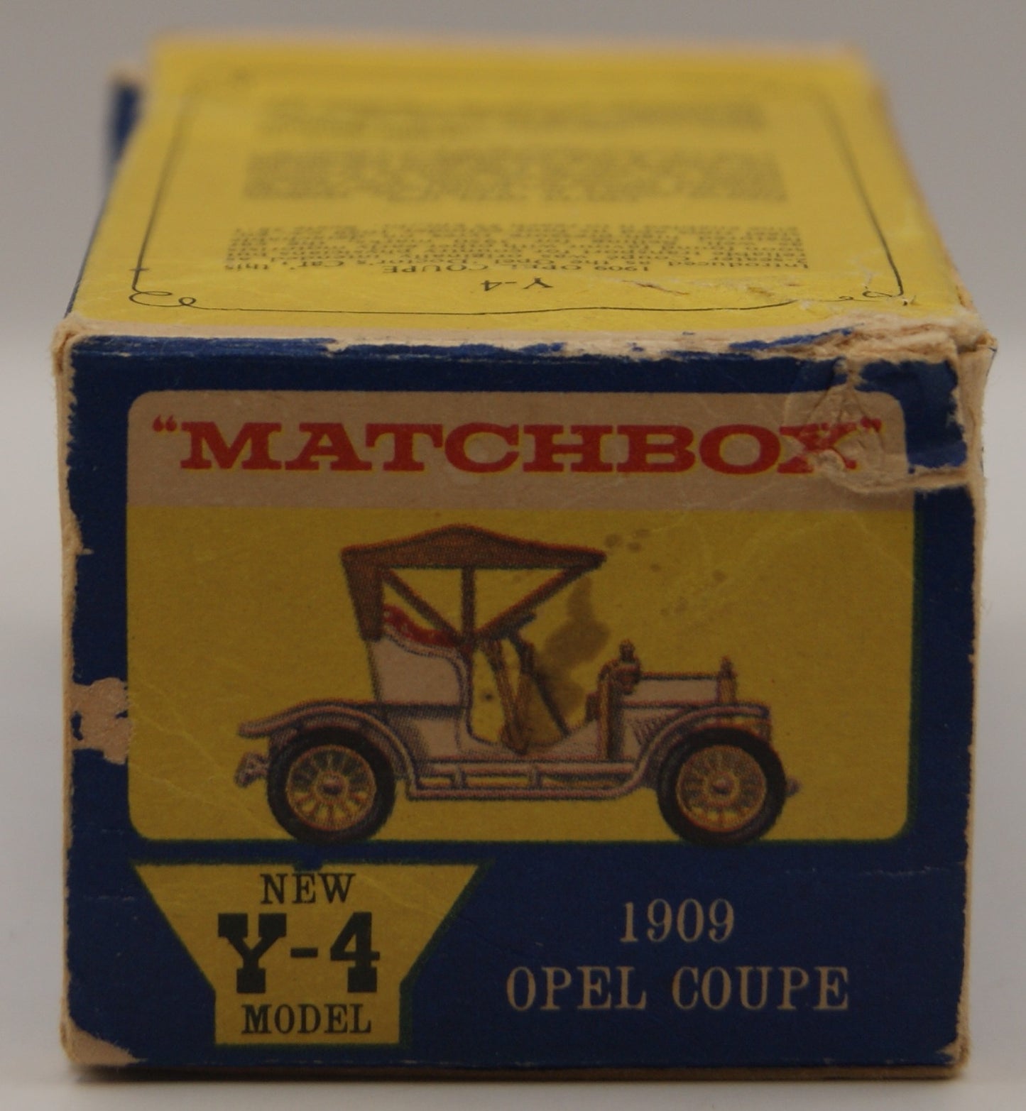 Matchbox Lesney Models of Yesteryear Y-4 1909 Opel Coupe Made in England OVP Vintage