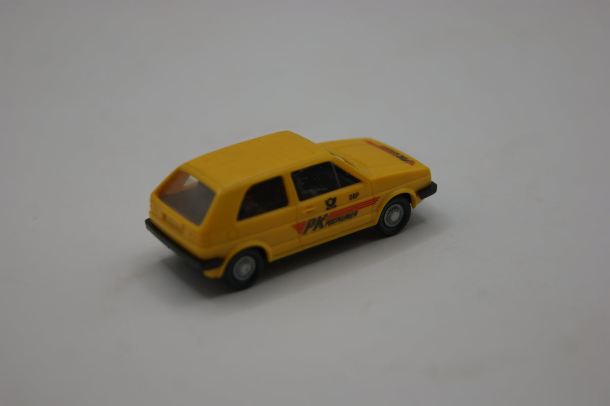 Wiking VW Golf II DBP Postkurier Deutsche Bundespost gelb H0 1:87