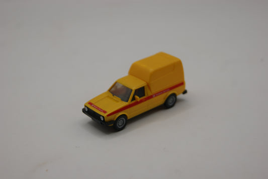 Wiking VW Caddy I Telekom Service Deutsche Post gelb H0 1:87 Sondermodell