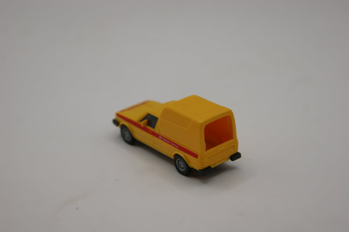 Wiking VW Caddy I Telekom Service Deutsche Post gelb H0 1:87 Sondermodell