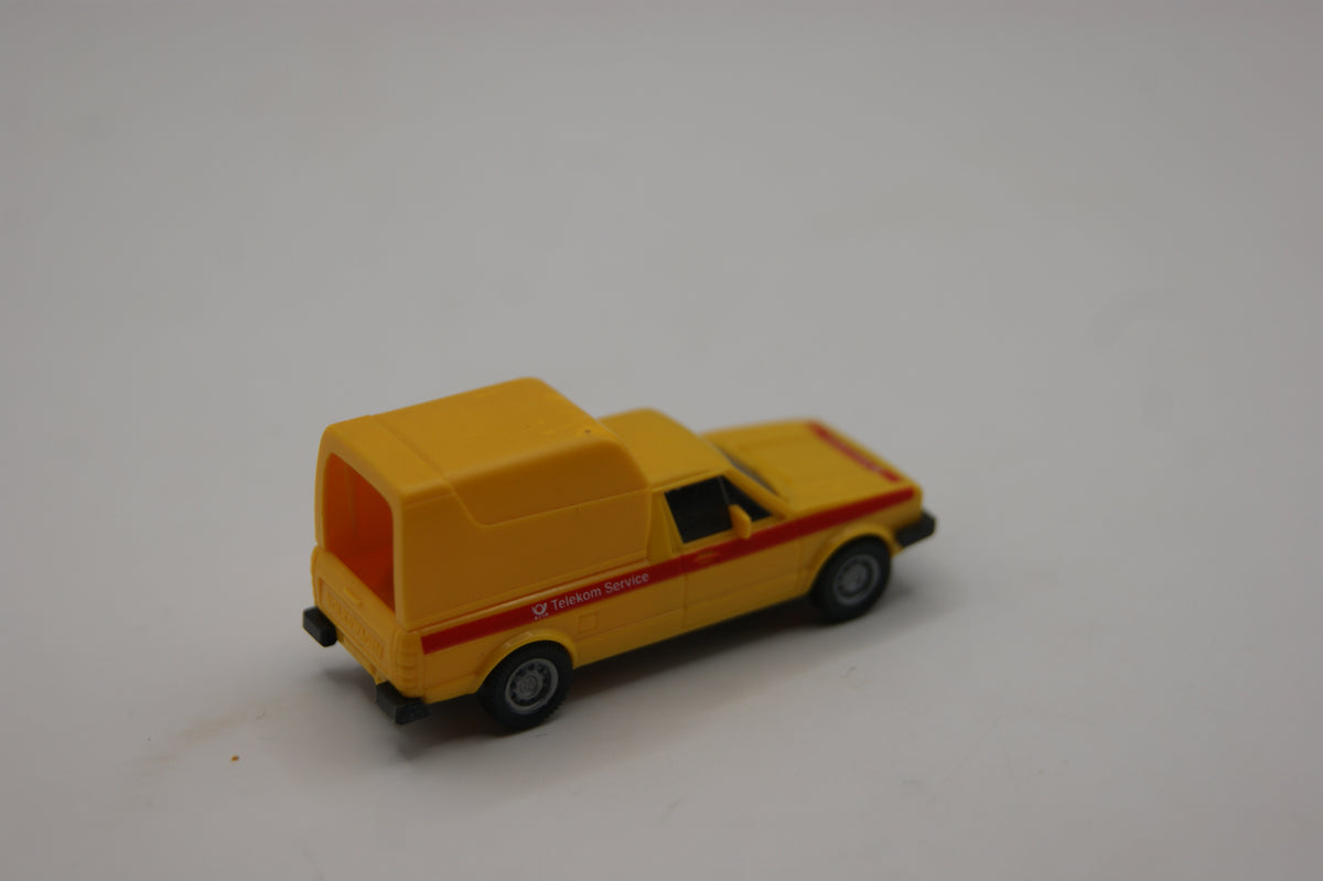 Wiking VW Caddy I Telekom Service Deutsche Post gelb H0 1:87 Sondermodell