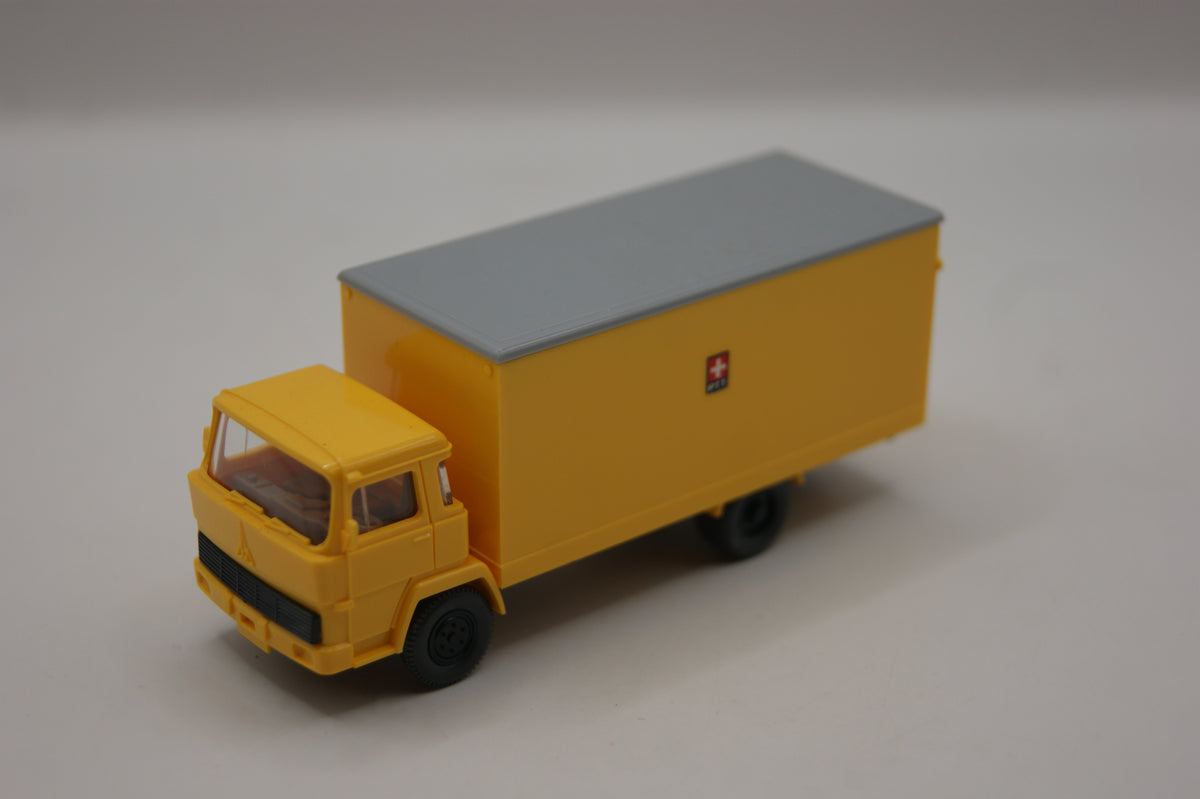 Wiking Magirus Deutz Koffer-LKW Schweizer Post PTT gelb H0 1:87