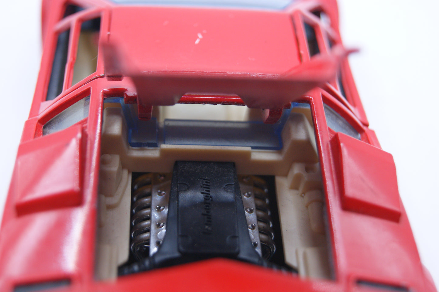 Majorette Lamborghini Countach 5000 Quattrovalvole Shell rot 1:24 Vintage Modellauto ca. 1986–1990