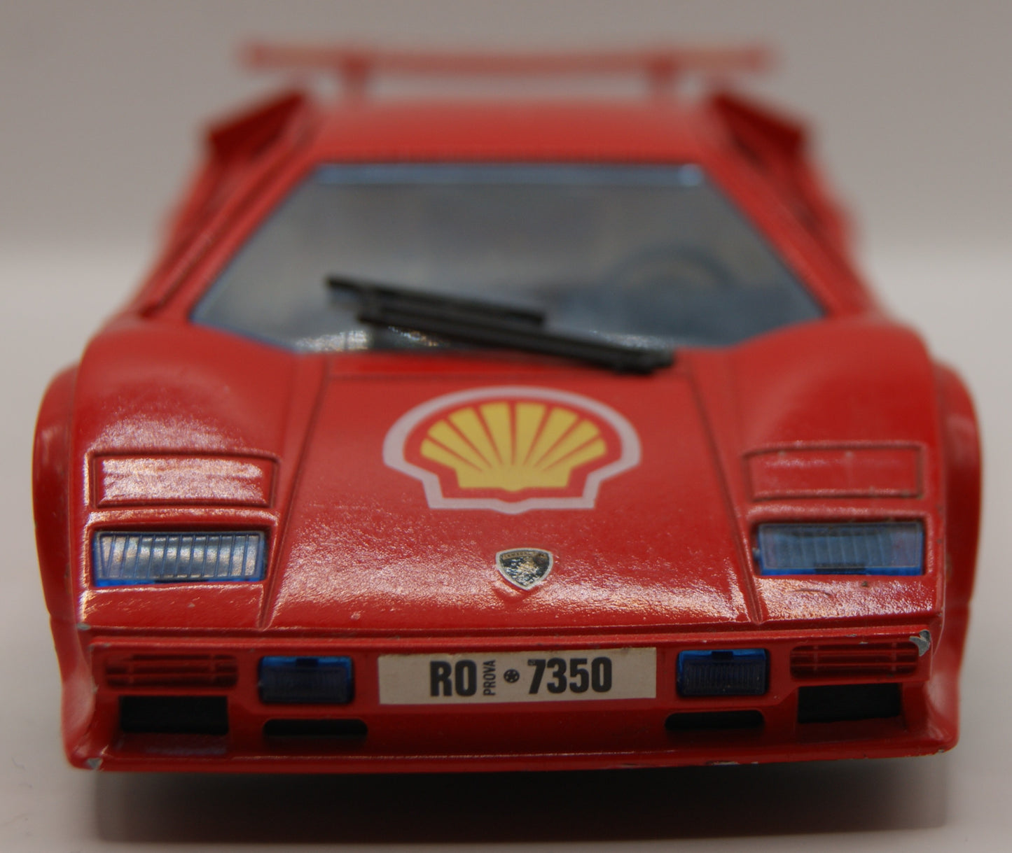 Majorette Lamborghini Countach 5000 Quattrovalvole Shell rot 1:24 Vintage Modellauto ca. 1986–1990