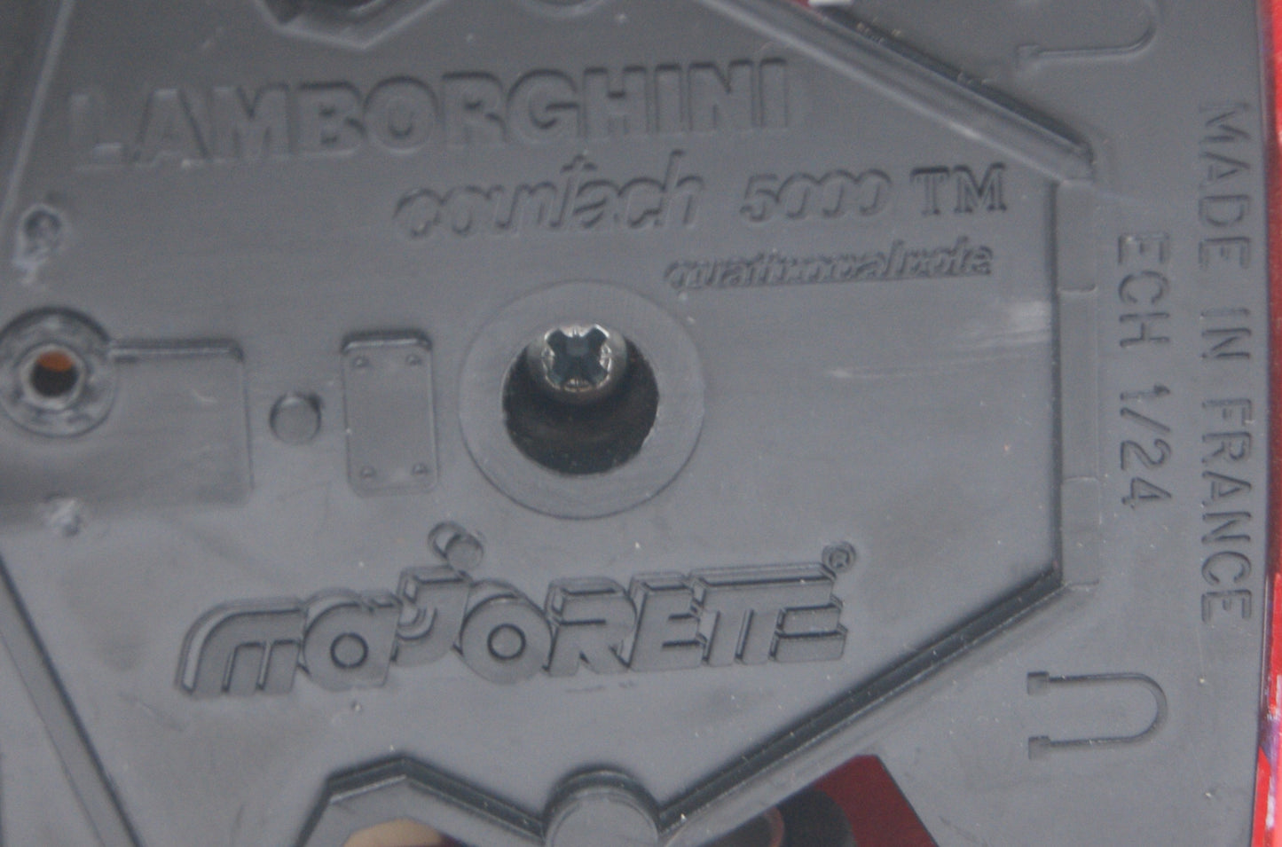 Majorette Lamborghini Countach 5000 Quattrovalvole Shell rot 1:24 Vintage Modellauto ca. 1986–1990