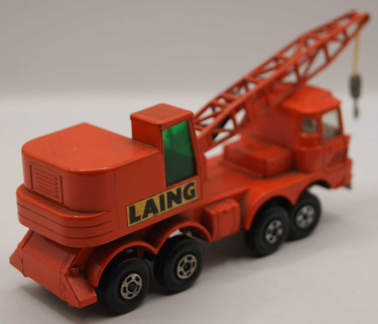 Matchbox Super Kings K-12 Scammell Mobile Crane „LAING“ rot/orange Vintage Lesney England ca. 1971–1974