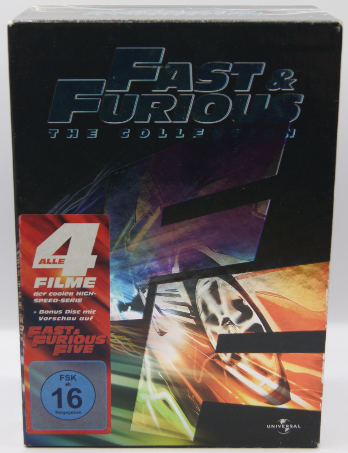 Fast & Furious – The Collection – Filme 1–4 + Bonus-DVD – 5 DVDs – Universal – FSK 16