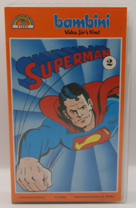 Superman 2 – Bambini Video für’s Kind – VHS Videokassette – MCP Video Best.-Nr. 9052 – Vintage Zeichentrick