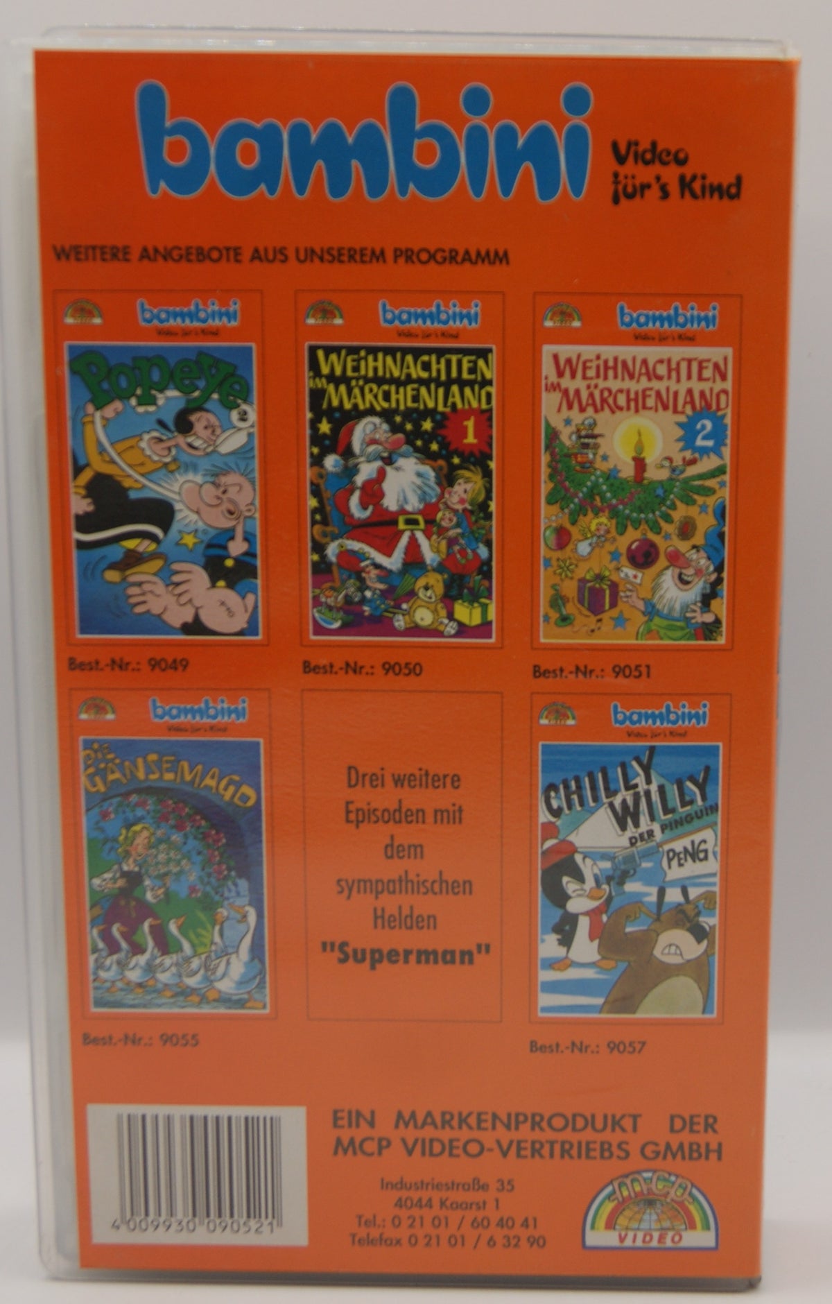 Superman 2 – Bambini Video für’s Kind – VHS Videokassette – MCP Video Best.-Nr. 9052 – Vintage Zeichentrick