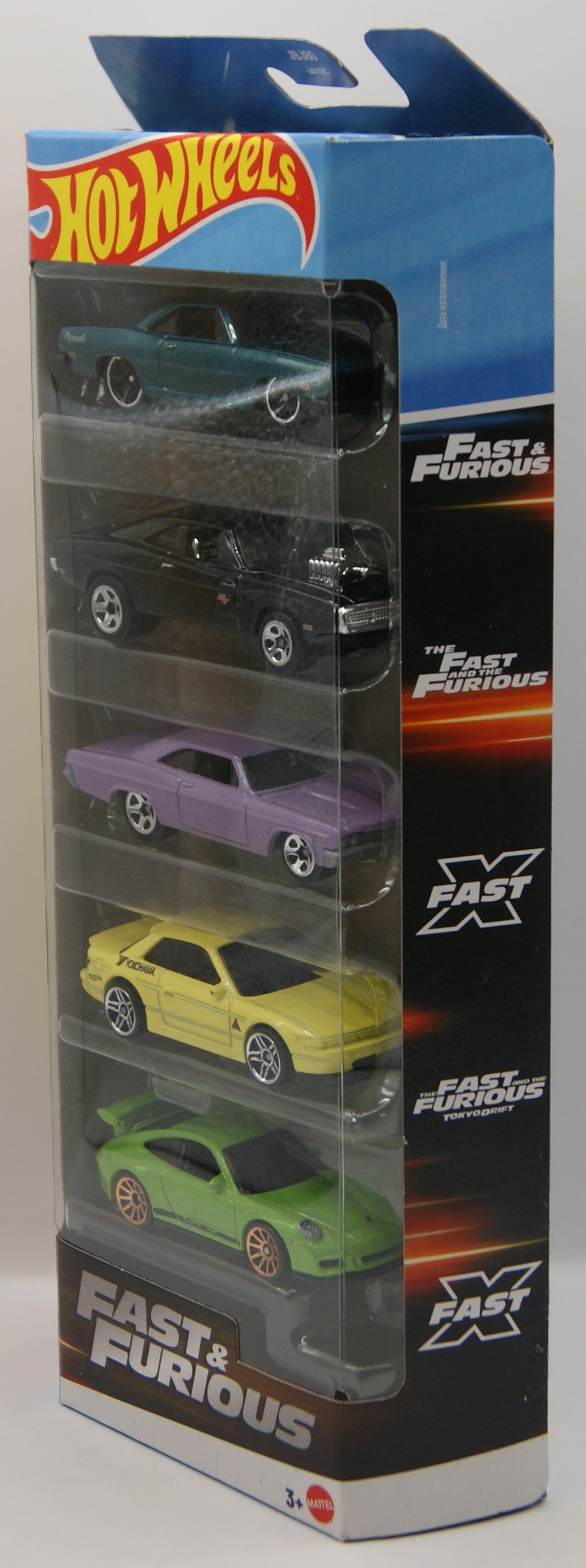 Hot Wheels Fast & Furious 5-Pack 2025 JBJ80 – Porsche 911 GT3 RS / Nissan Silvia S13 / Dodge Charger / Impala / Barracuda – OVP