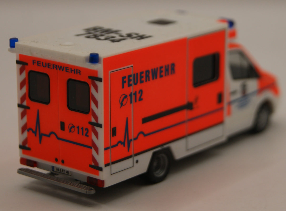 Herpa 091657 Mercedes-Benz Sprinter Fahrtec RTW Feuerwehr Hürth 1:87 H0
