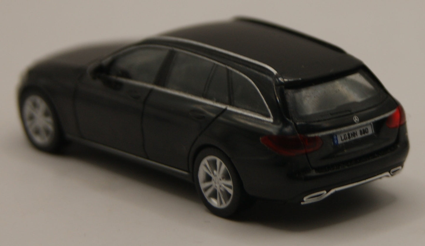 Herpa Mercedes-Benz C-Klasse T-Modell S212 schwarz metallic Kombi H0 1:87