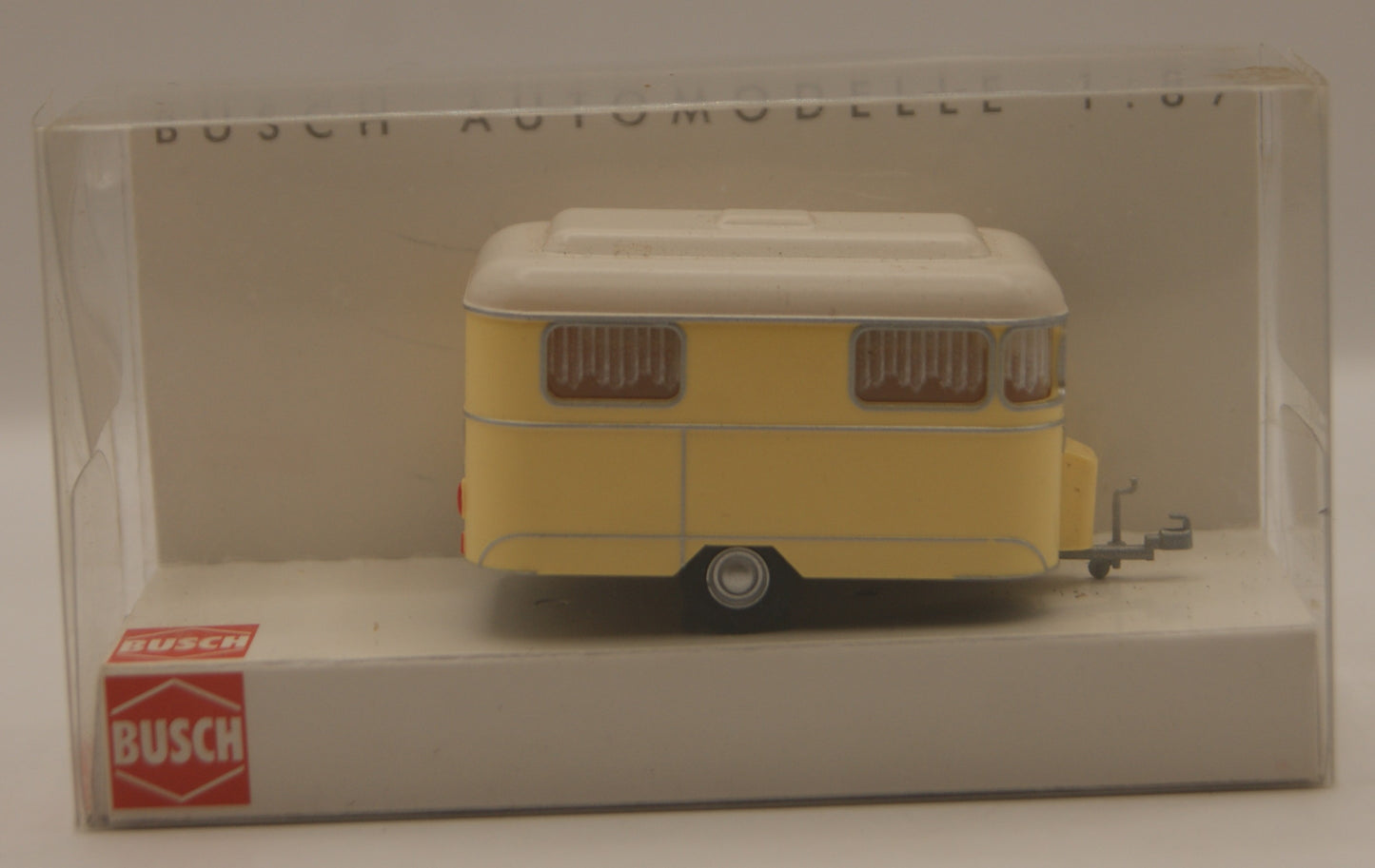 Busch 51701 Nagetusch Wohnwagen Gelb/Weiß DDR 1:87 H0 OVP