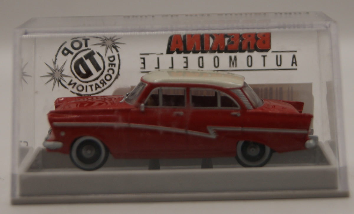 Brekina 19052 Ford Taunus 17M de Luxe Rot/Weiß H0 1:87 OVP