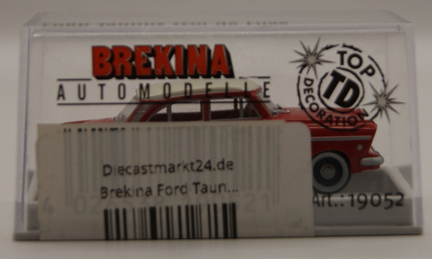 Brekina 19052 Ford Taunus 17M de Luxe Rot/Weiß H0 1:87 OVP