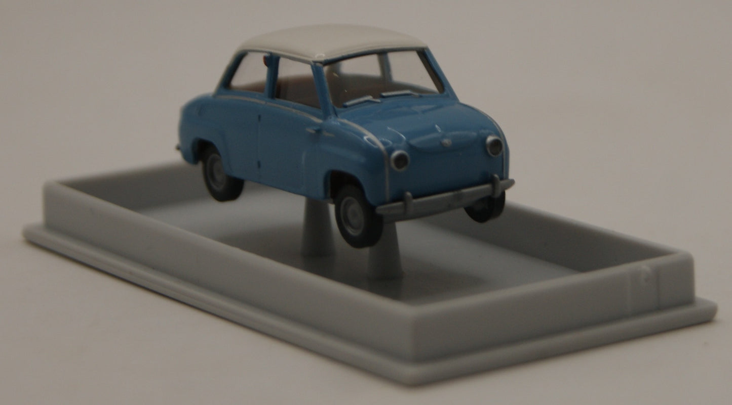 Brekina 27804 Goggomobil Limousine Blau/Weiß H0 1:87 OVP