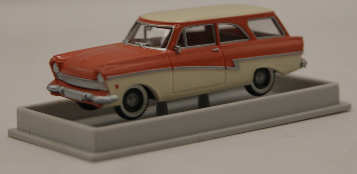 Brekina 19062 Ford Taunus 17M Kombi de Luxe Orange/Beige H0 1:87 OVP