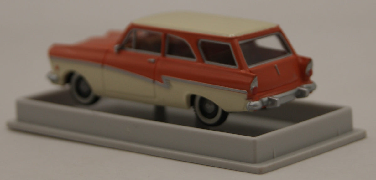 Brekina 19062 Ford Taunus 17M Kombi de Luxe Orange/Beige H0 1:87 OVP