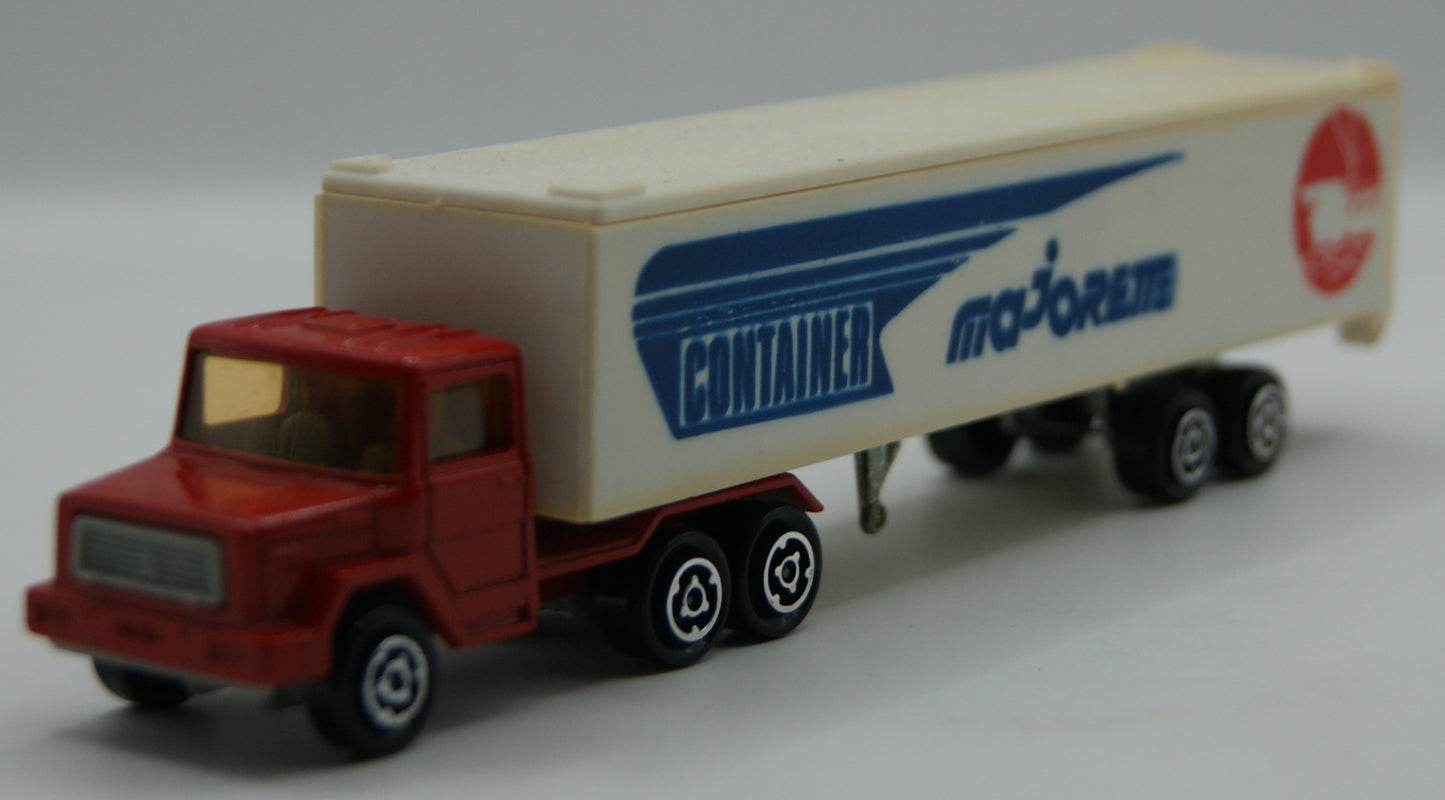 Majorette Vintage Sattelzug Container Moto Revue rot/weiß Made in France