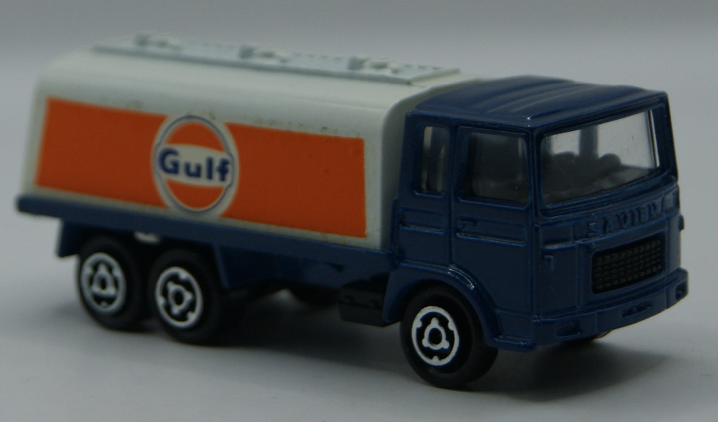 Majorette 245 Saviem Tankwagen Gulf 1:87 H0 Vintage Made in France