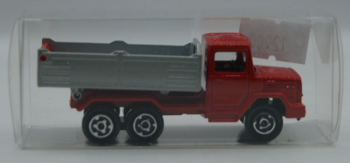 Majorette 205 Magirus Kipper rot/silber 1:100 Vintage Made in France