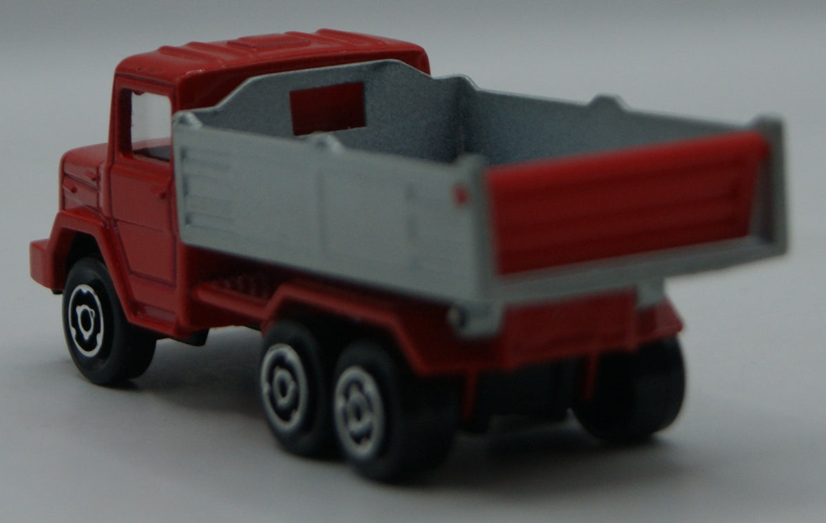 Majorette 205 Magirus Kipper rot/silber 1:100 Vintage Made in France