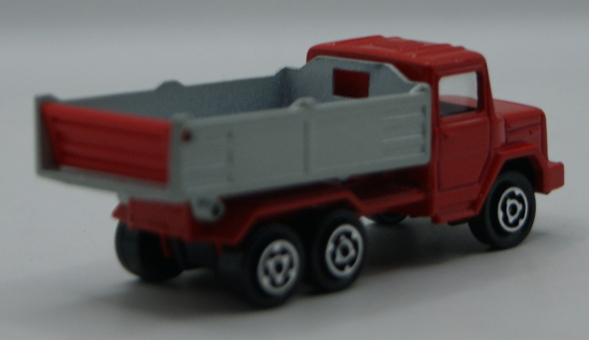 Majorette 205 Magirus Kipper rot/silber 1:100 Vintage Made in France