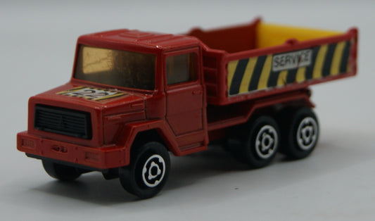 Majorette 205 Magirus Service Kipper rot/gelb Vintage Made in France