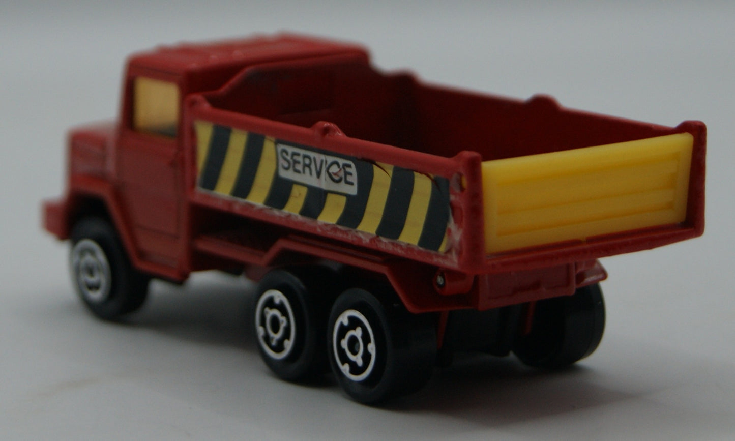 Majorette 205 Magirus Service Kipper rot/gelb Vintage Made in France