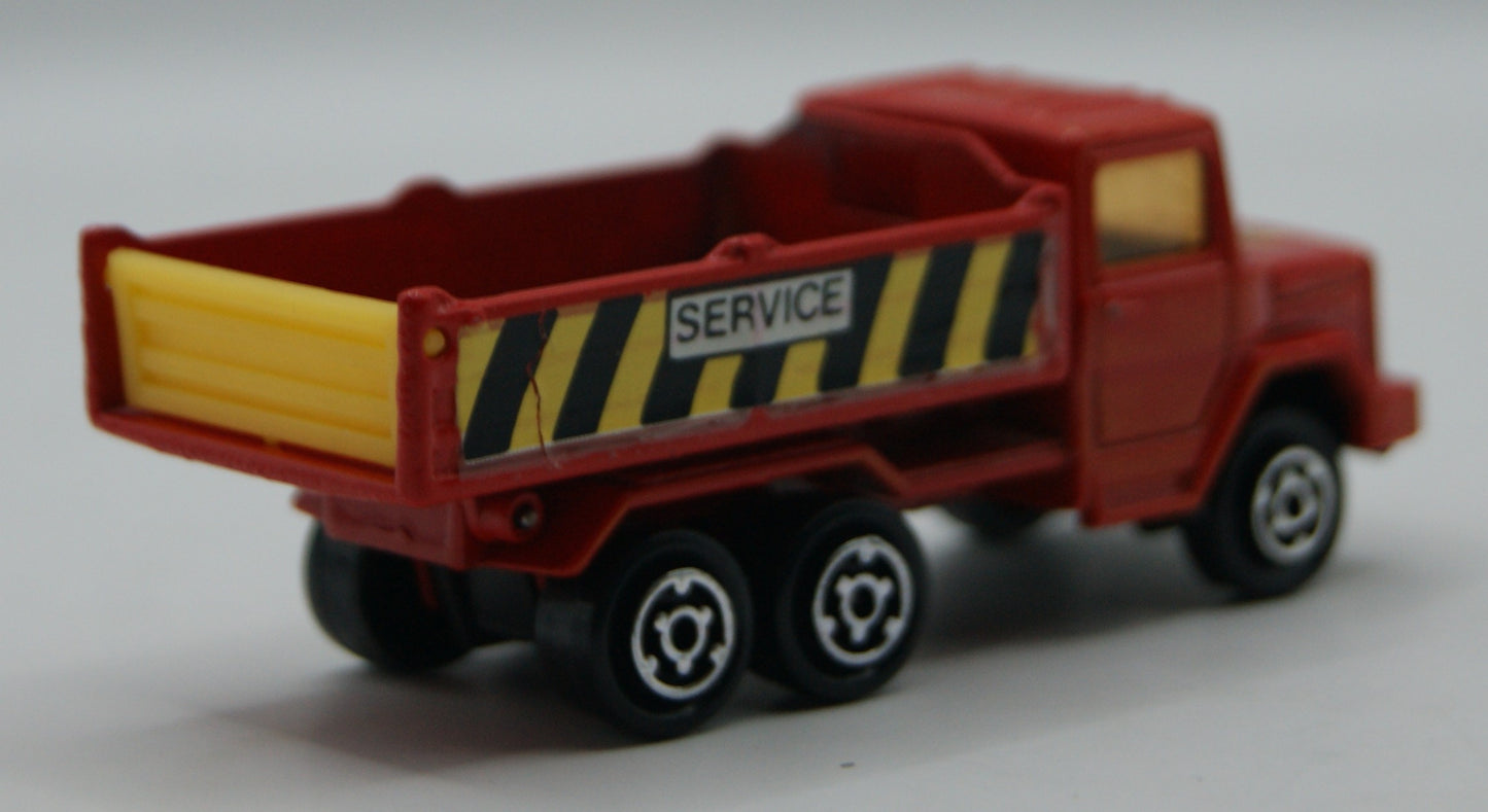 Majorette 205 Magirus Service Kipper rot/gelb Vintage Made in France