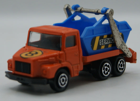 Majorette 222 Scania Multi Benne SERVICE orange/blau 1:100 Made in France