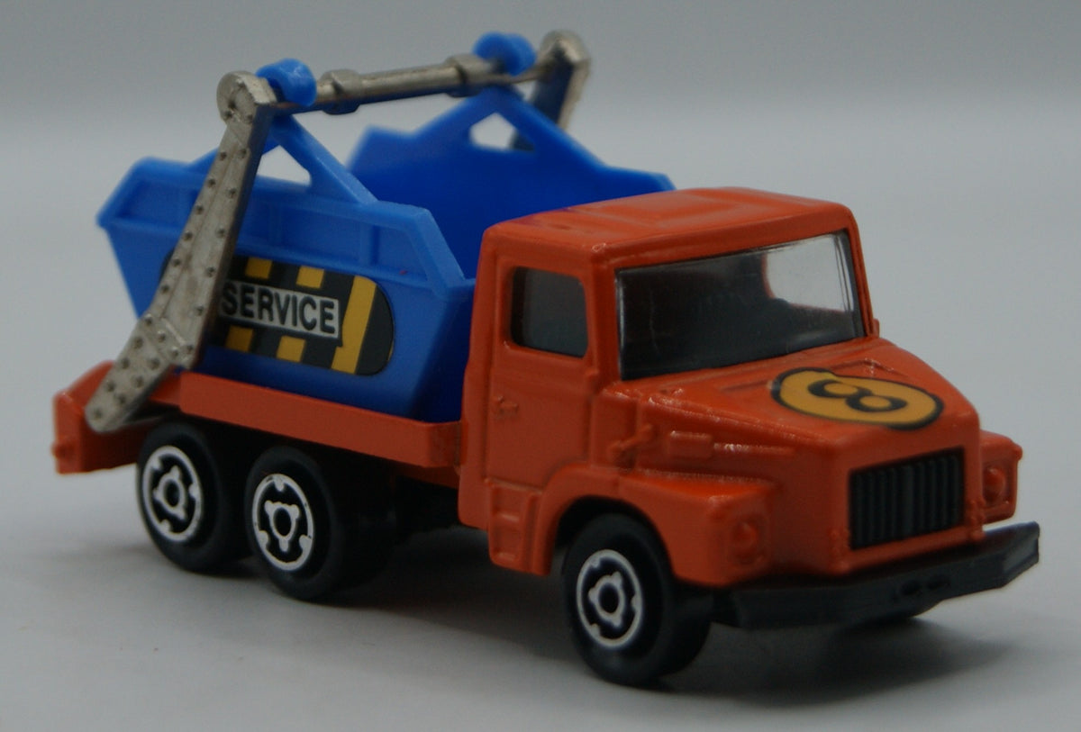 Majorette 222 Scania Multi Benne SERVICE orange/blau 1:100 Made in France