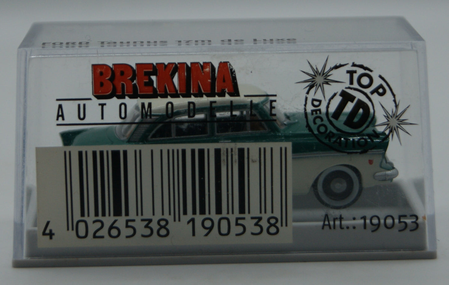 Brekina 19053 Ford Taunus 17M de Luxe grün/weiß 1:87 H0 Top Decoration OVP