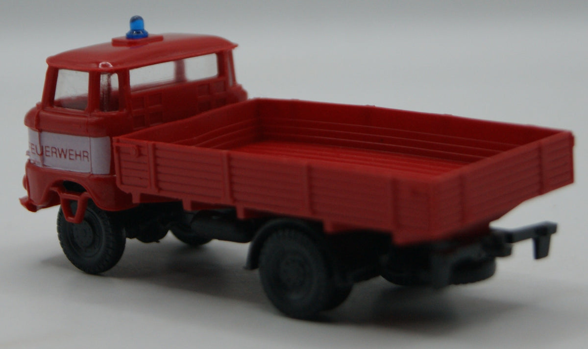 SES IFA W50 L Feuerwehr Pritschen-LKW rot 1:87 H0 DDR Modell mit Box