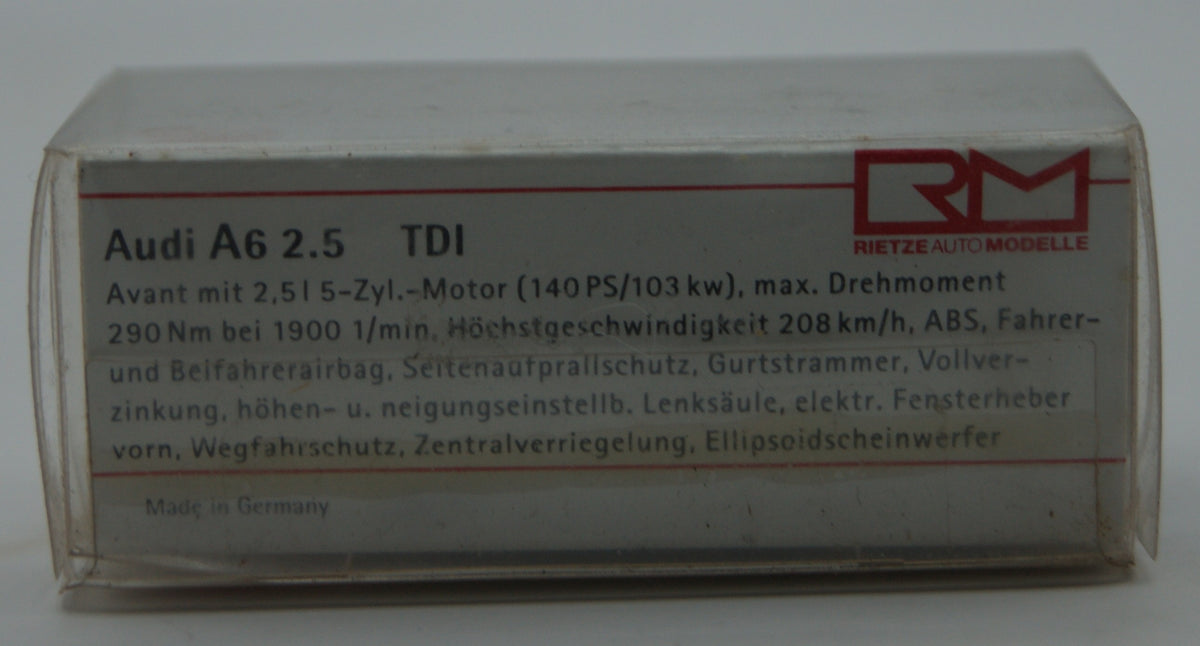 Rietze Audi A6 Avant C4 2.5 TDI blau Audi Werbemodell 1:87 H0 OVP