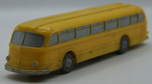 Wiking 710 Mercedes-Benz O 6600 H Postbus gelb unverglast 1:90 Vintage 1956–57