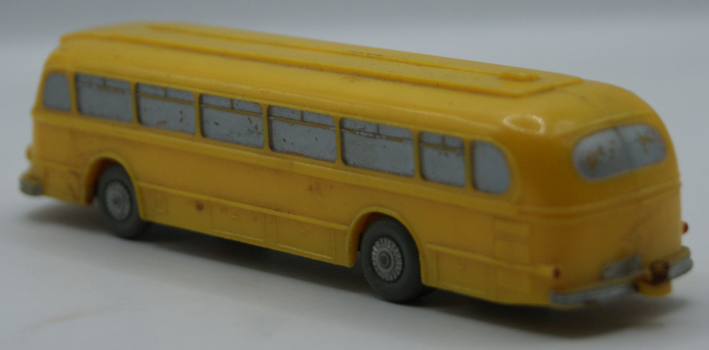 Wiking 710 Mercedes-Benz O 6600 H Postbus gelb unverglast 1:90 Vintage 1956–57