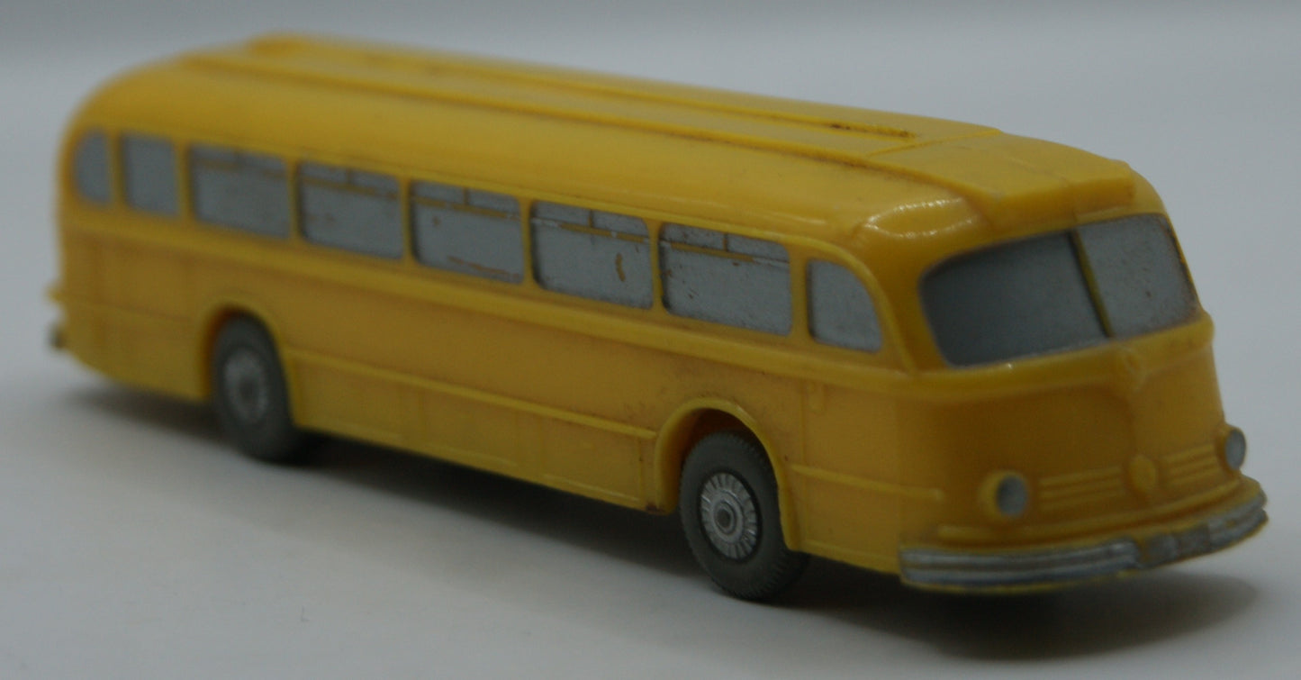 Wiking 710 Mercedes-Benz O 6600 H Postbus gelb unverglast 1:90 Vintage 1956–57