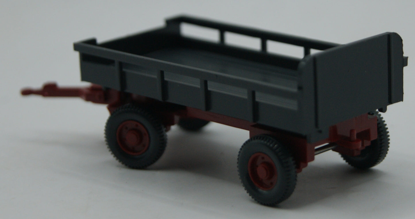 Wiking 869 02 18 Landwirtschaftlicher Anhänger 1:87 H0 OVP grau/rot