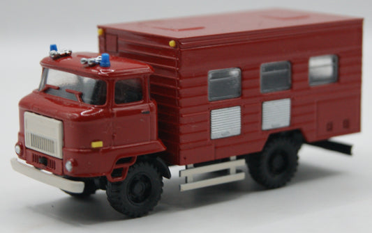 IFA W50 Feuerwehr Gerätewagen / Werkstattwagen Koffer 1:87 H0 rot OVP DDR