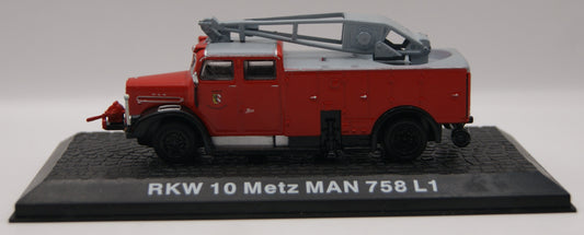 Atlas MAN 758 L1 RKW 10 Metz Feuerwehr Kranwagen 1:72
